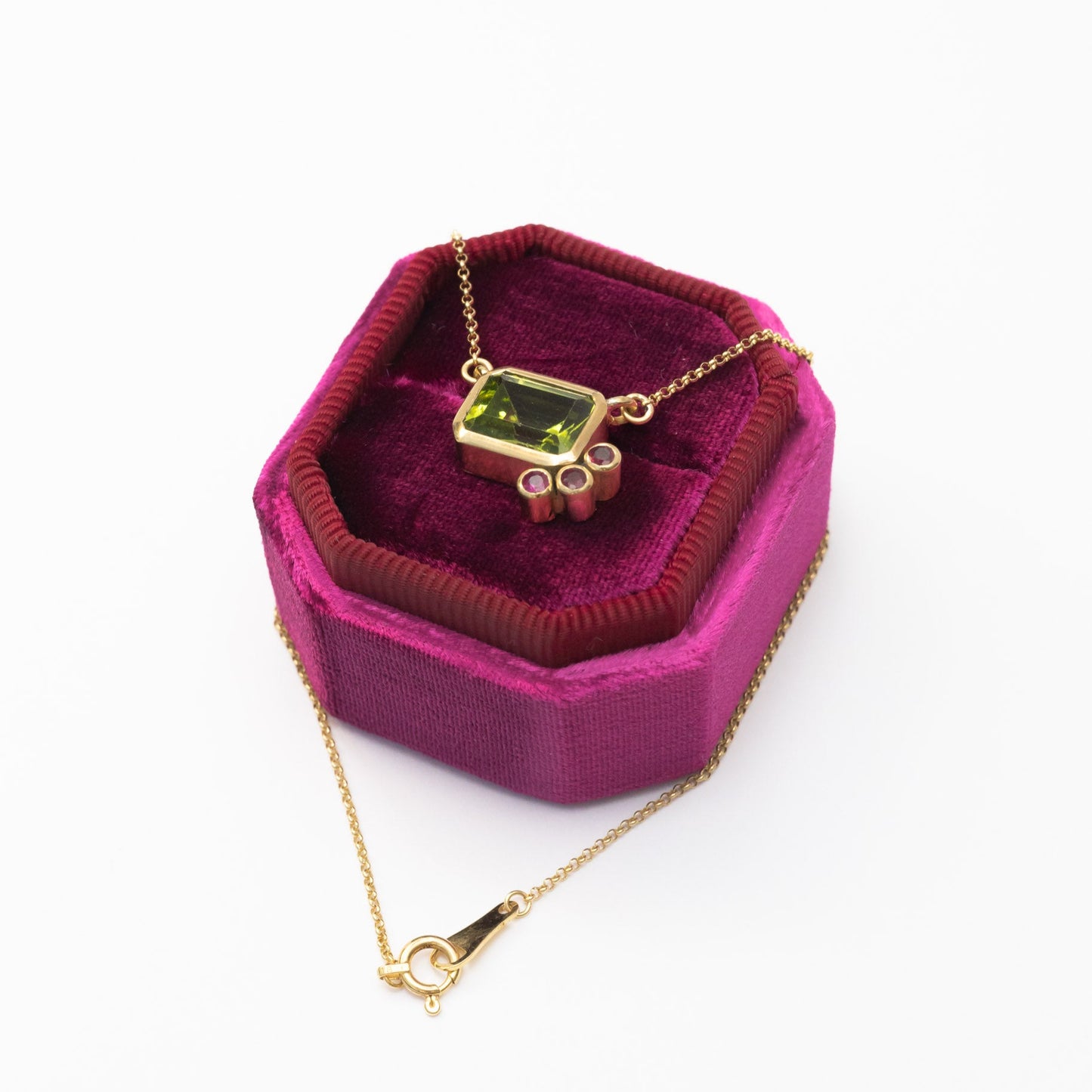 Collar Peridoto + Rubí OA
