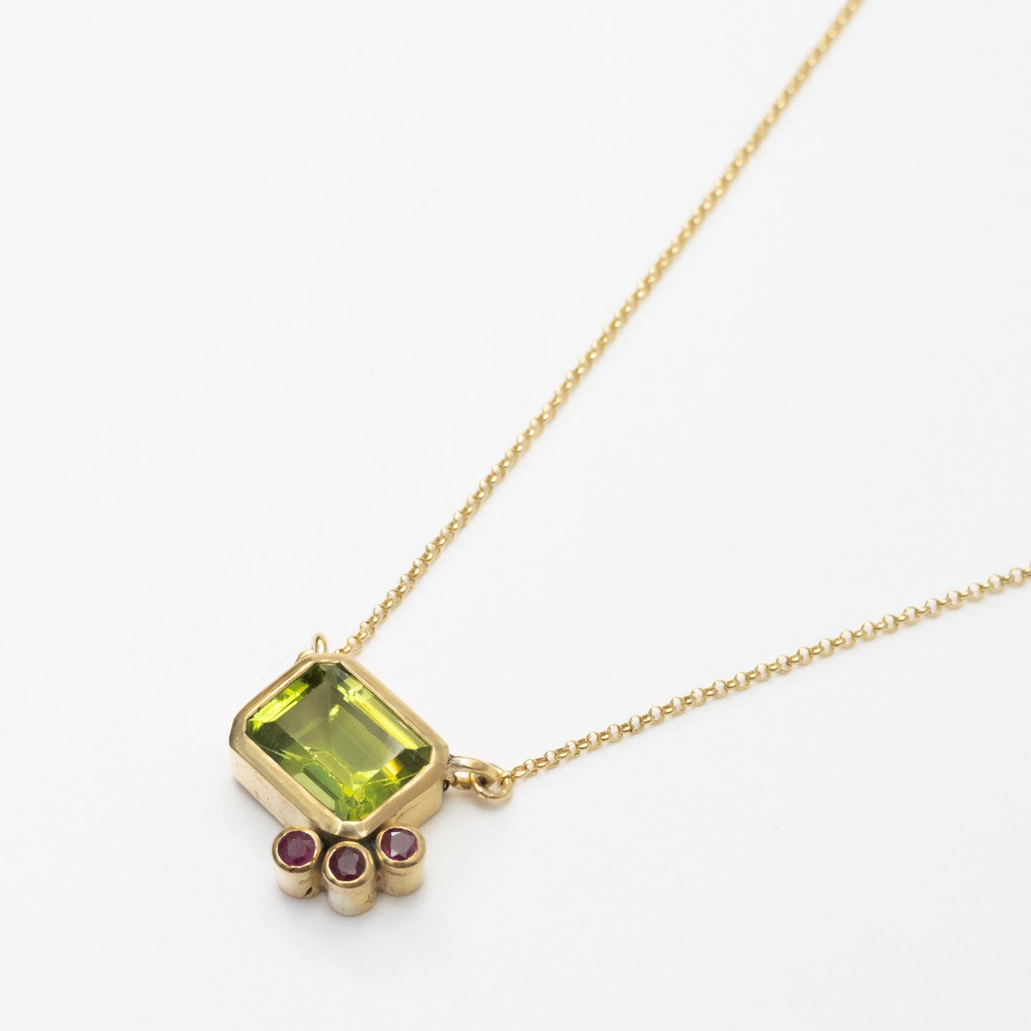 Collar Peridoto + Rubí OA