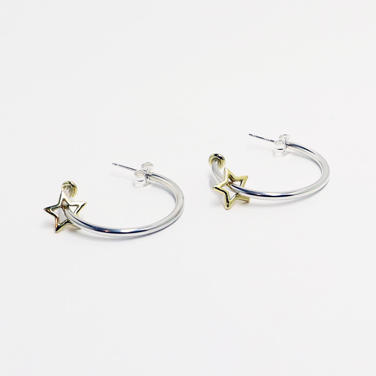 Argollas con Charm Estrella AG + OA