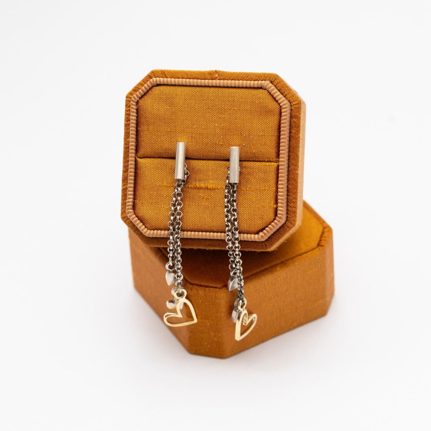Aro Colgante Cadenas y Corazones plata + OA