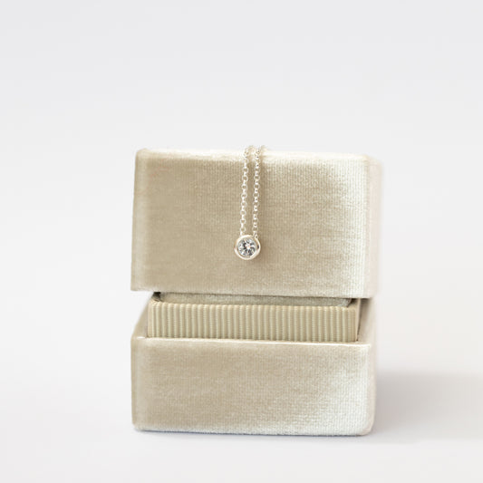 Mini Punto de Luz Zafiro Blanco plata