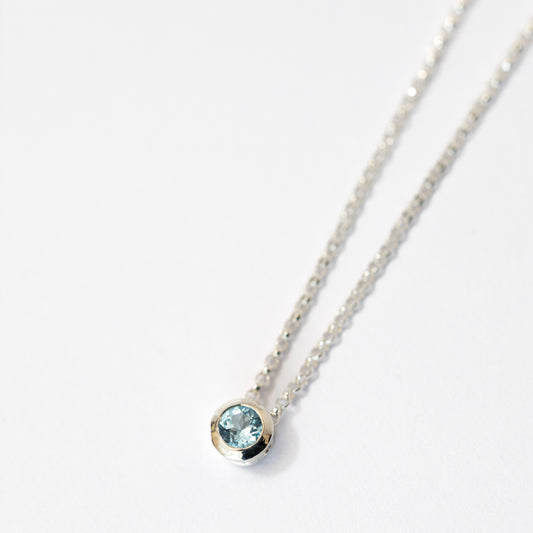 Mini Punto de Luz Topacio Azul plata