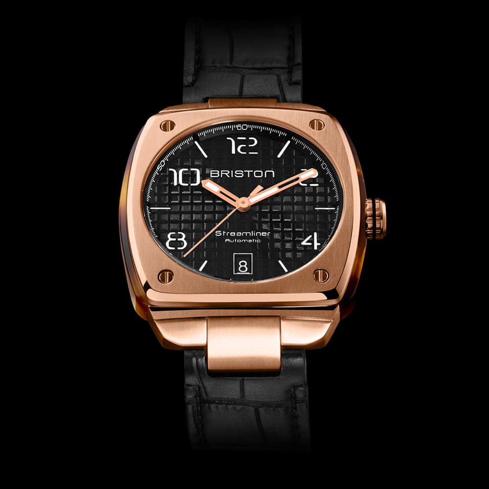 Streamliner Urban Auto Acero Gold y Acetato - Negro Cuero