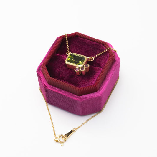 Collar Peridoto + Rubí OA