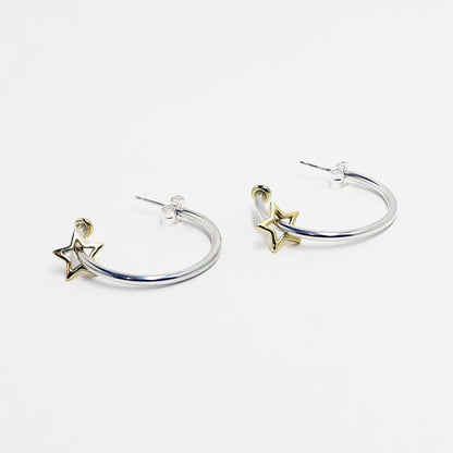 Argollas con Charm Estrella AG + OA