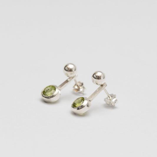 Ear Jackets Peridoto plata