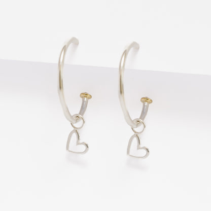 Charm Mini Corazón para Aro plata