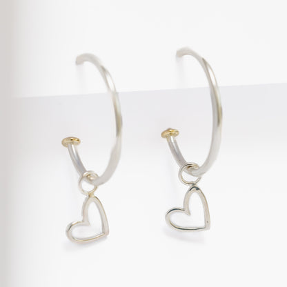 Charm Corazón para Aro plata