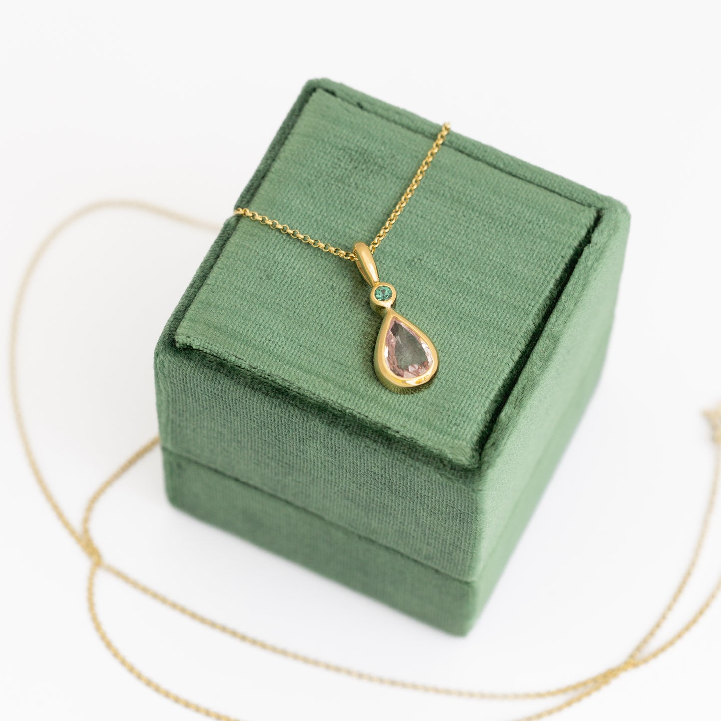 Colgante Zafiro Rosa Gota + Alejandrita OA