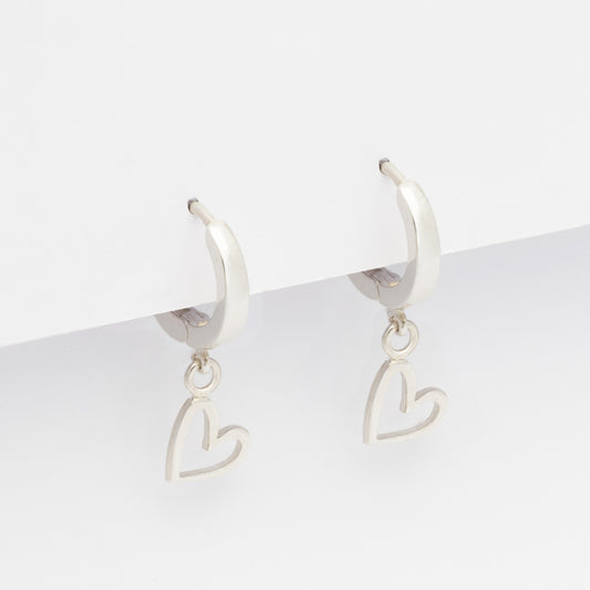 Huggies S Charm Corazón Calado plata