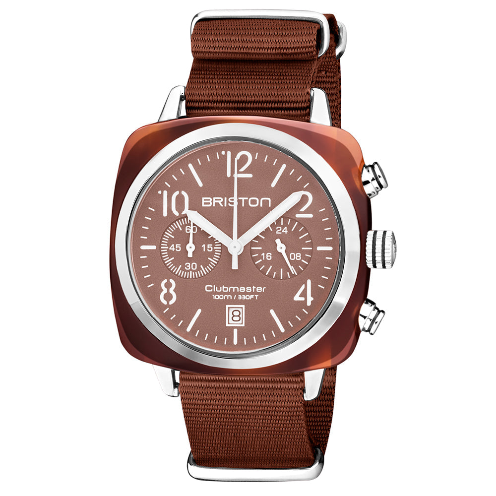 Clubmaster Classic Terracotta Acetato Chocolate - Color Plata