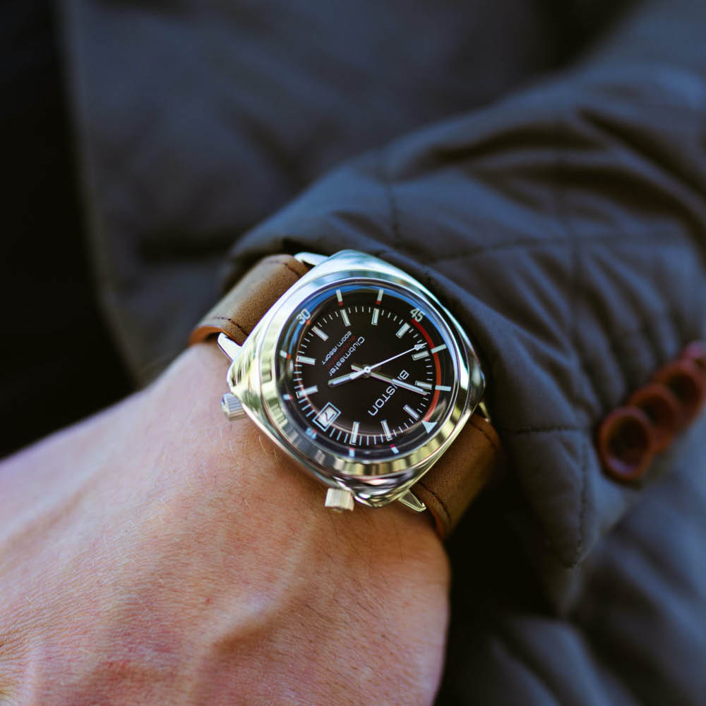 Clubmaster Diver Acero Pulido - Café
