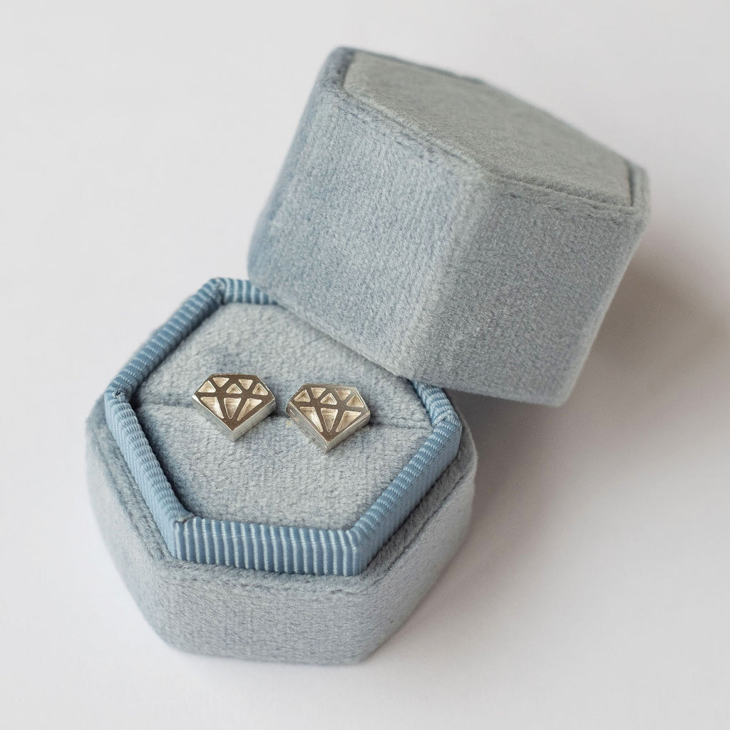 Aros Diamante Plain plata