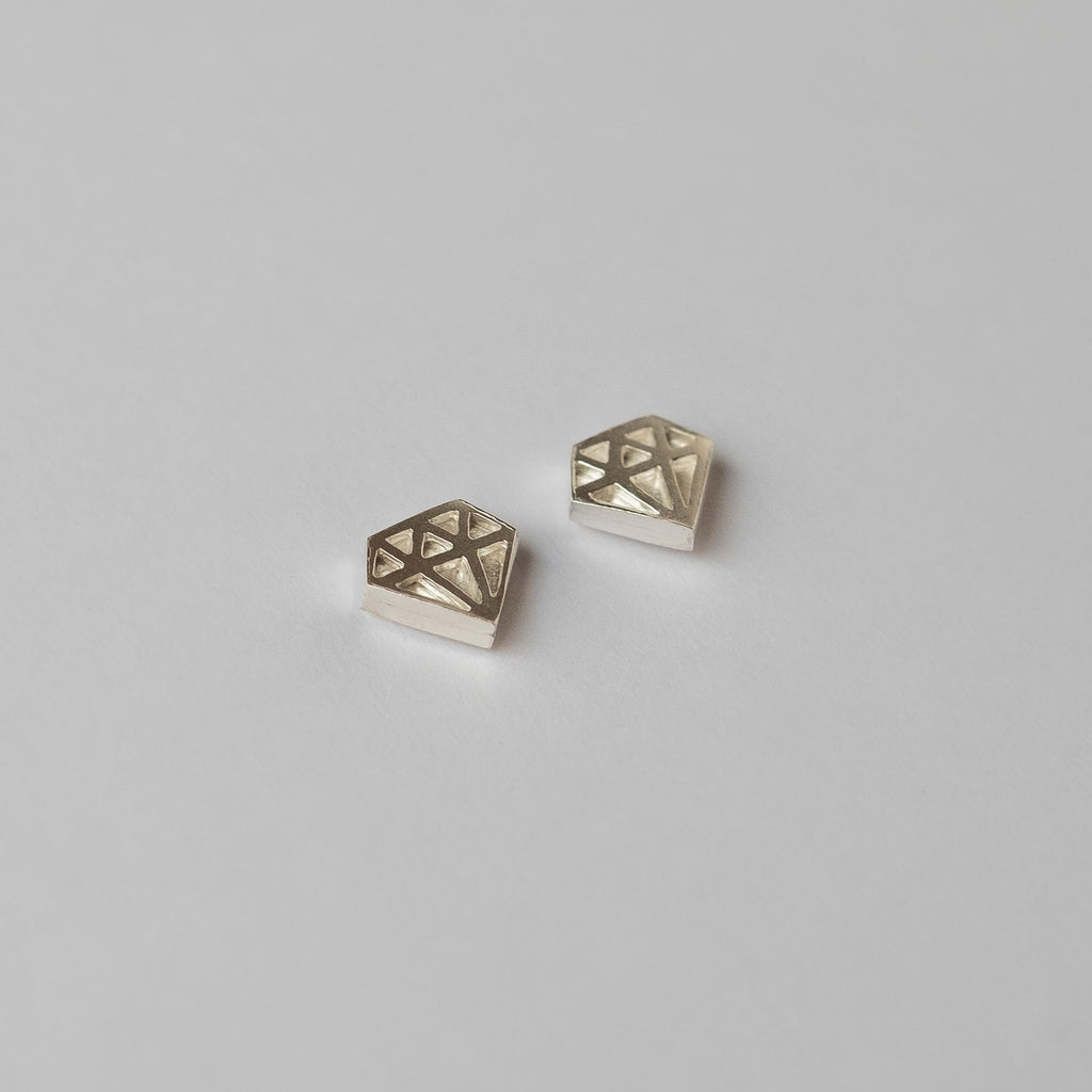 Aros Diamante Plain plata