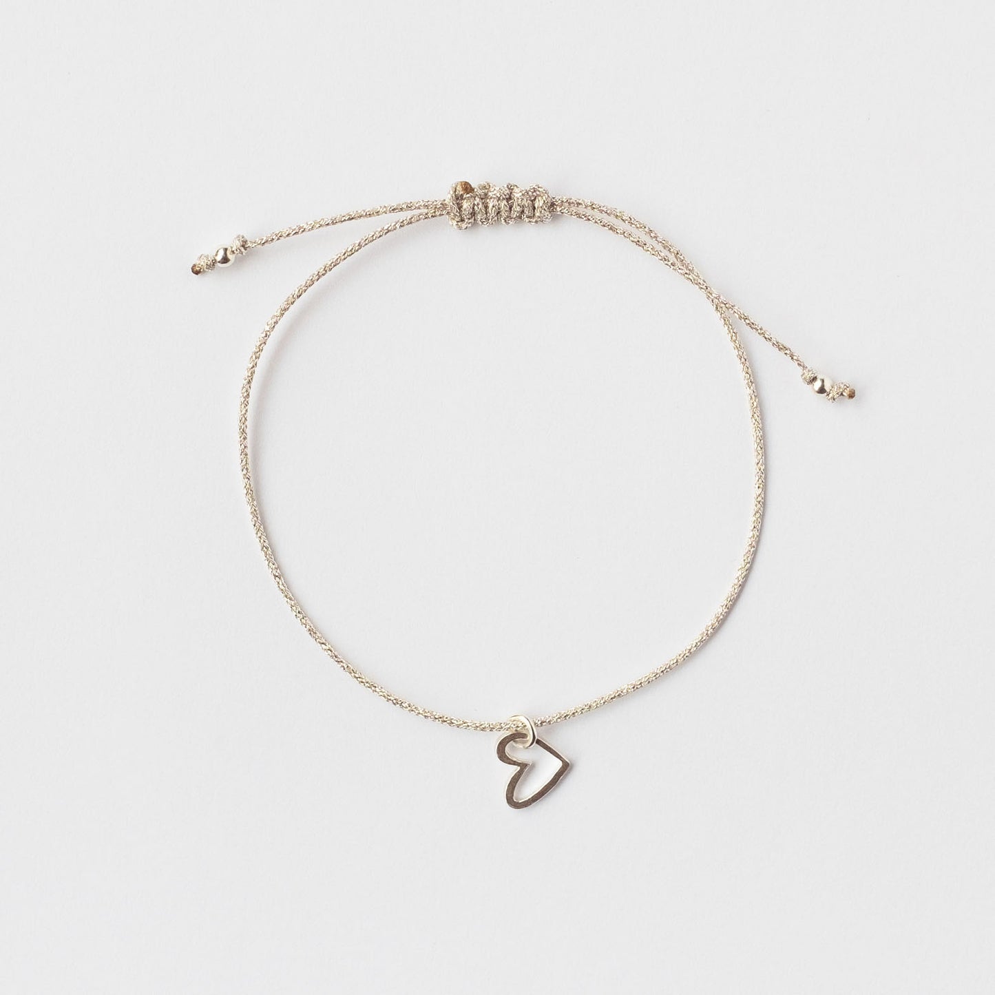 Pulsera Corazón Calado plata