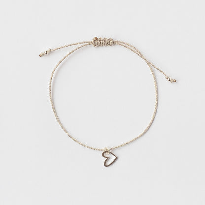 Pulsera Corazón Calado plata