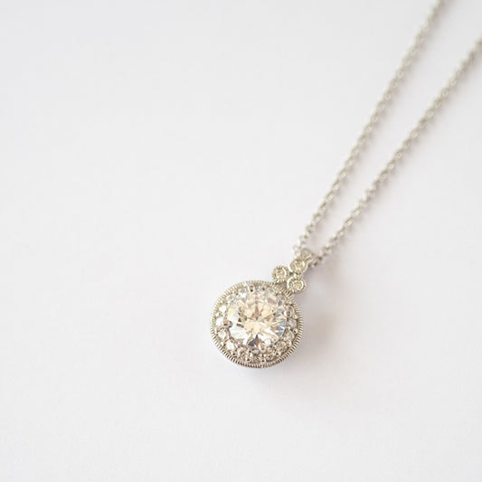 Collar Halo Vintage plata