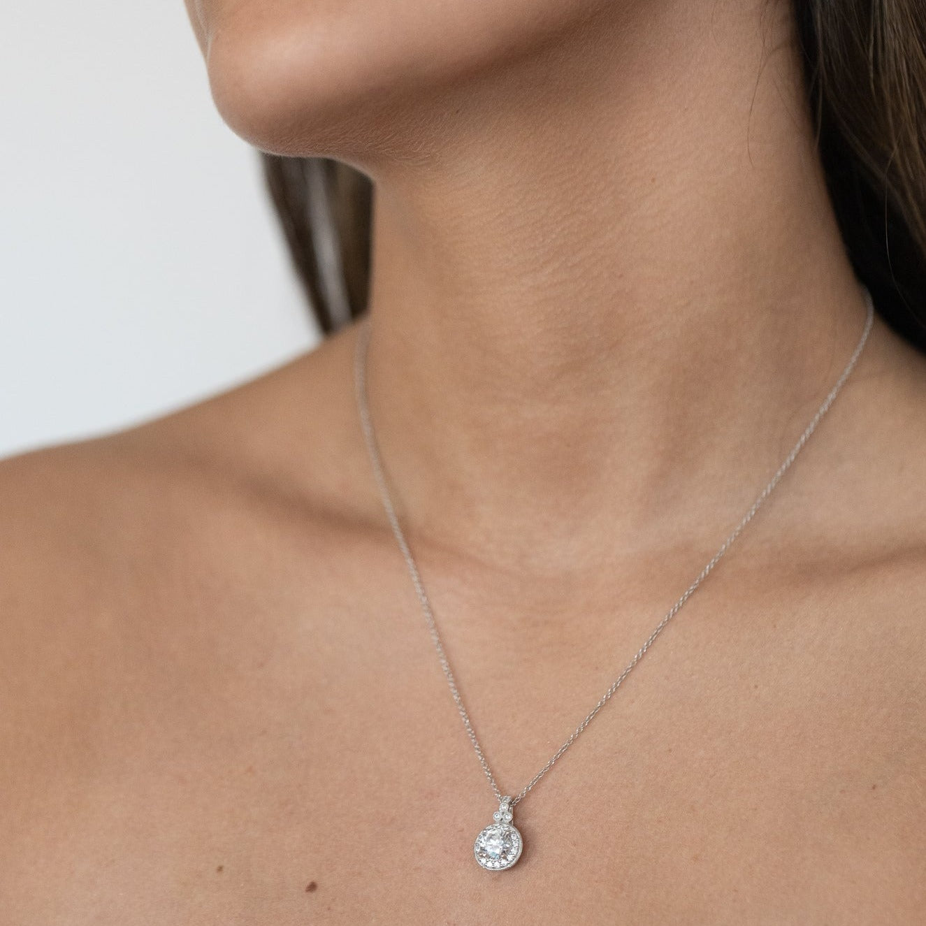 Collar Halo Vintage plata