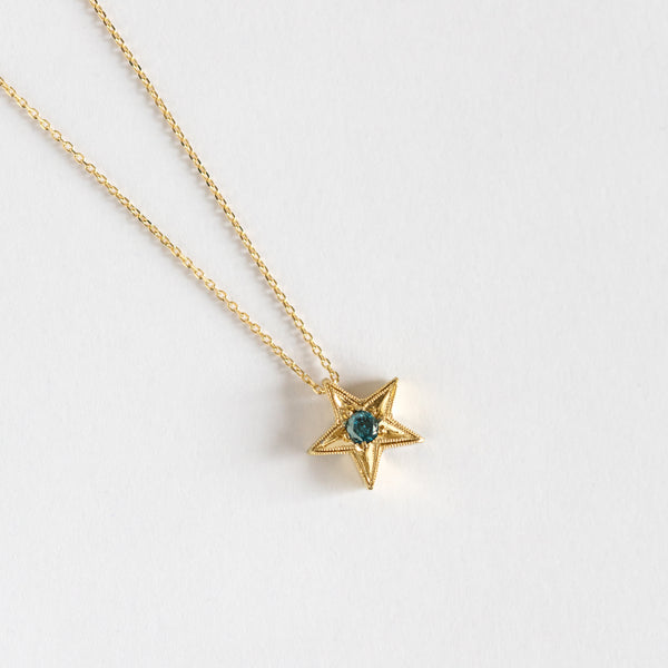 Collar Estrella + Diamante azul OA