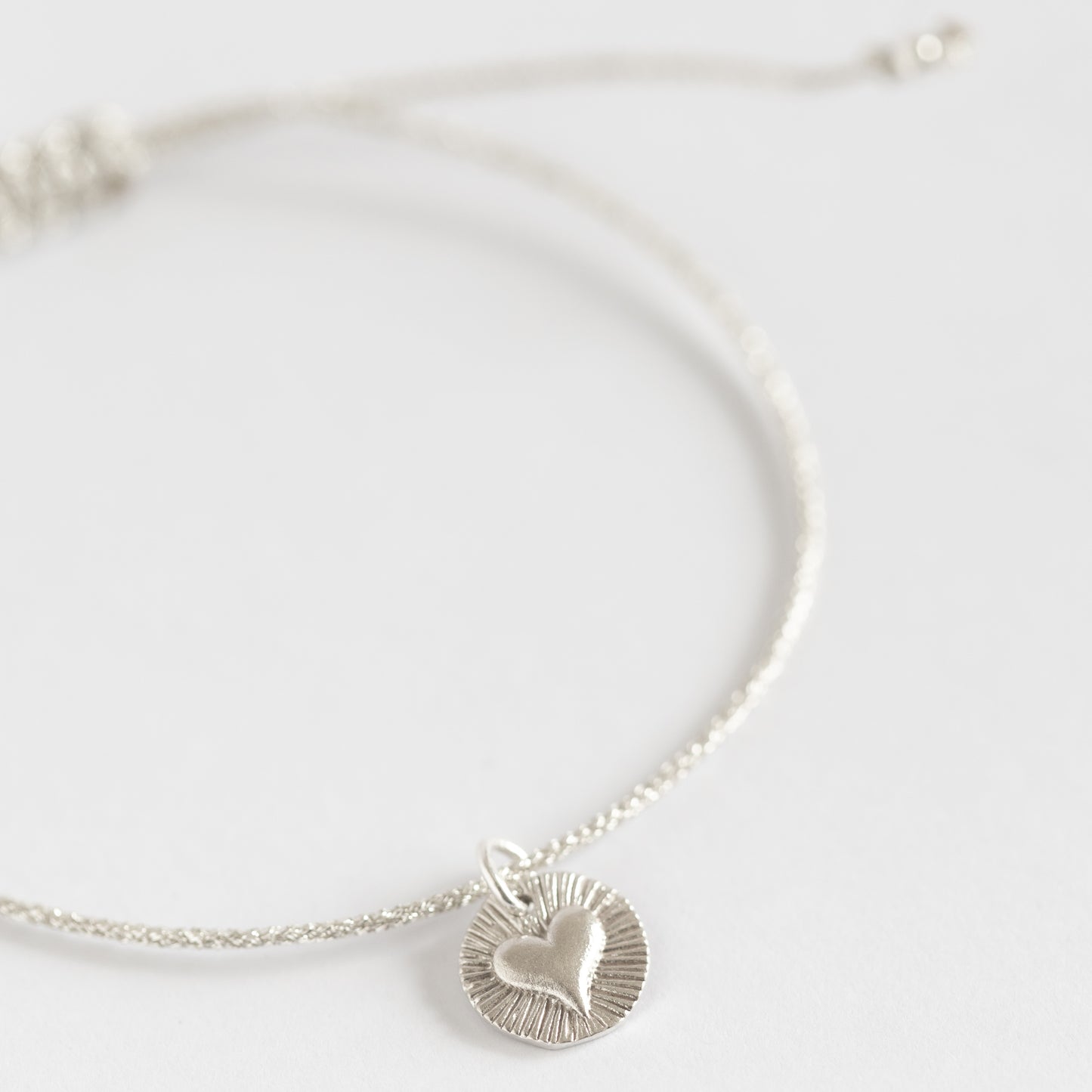 Pulsera Medalla Corazón plata