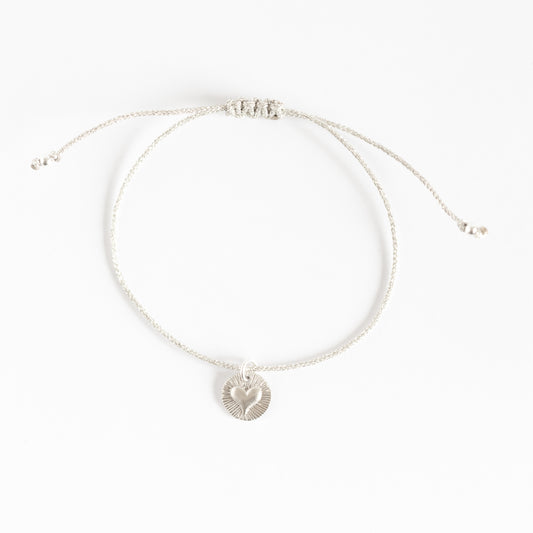 Pulsera Medalla Corazón plata