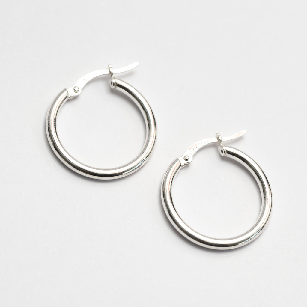 Aros Hoop 21 mm. plata